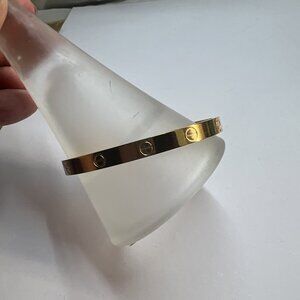 Popular Gold‎  Tone Hinged Bangle Bracelets,Cuff, Titanium Steel